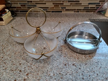 Lot of Mid Century Serving Pieces