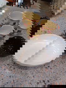 Lot of Melamine and Pottery Bowls