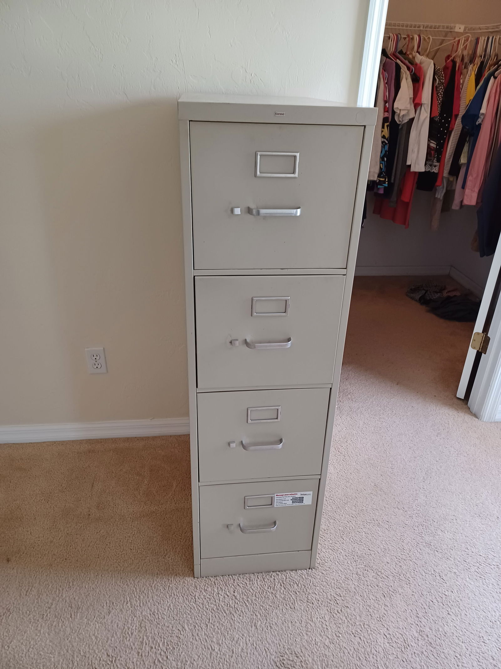 4 Drawer Metal File Cabinet (1 of 5)