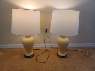 Pair of Vintage 1980's Temple Jar Lamps