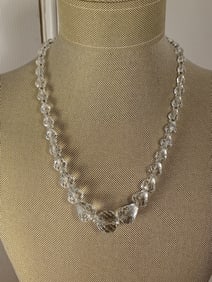 Crystal Bead Necklace on Chain