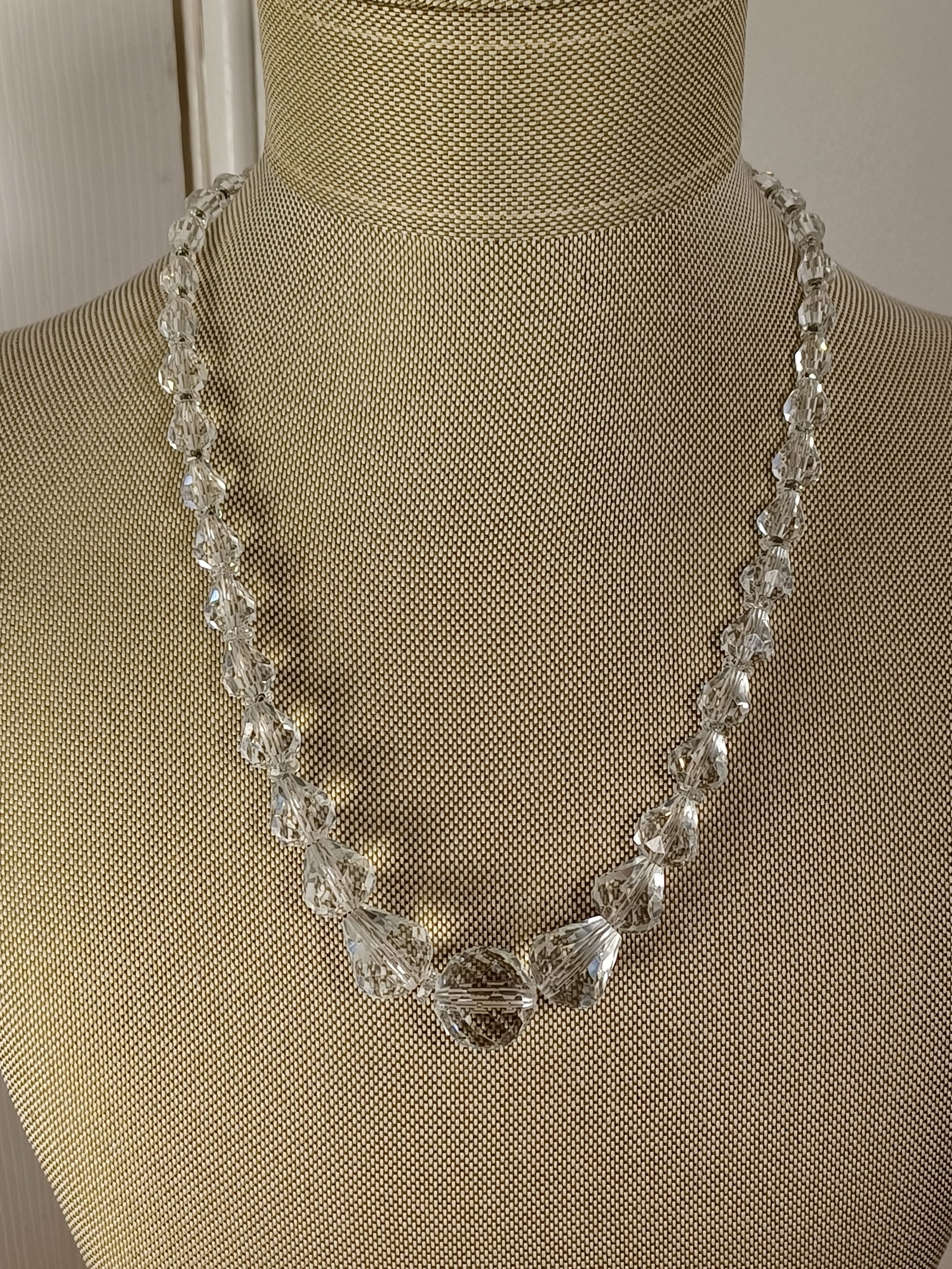 Crystal Bead Necklace on Chain: Crystal Bead Necklace on Chain