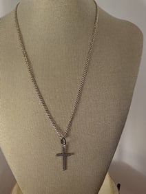 Sterling Cross Pendant & Sterling Chain