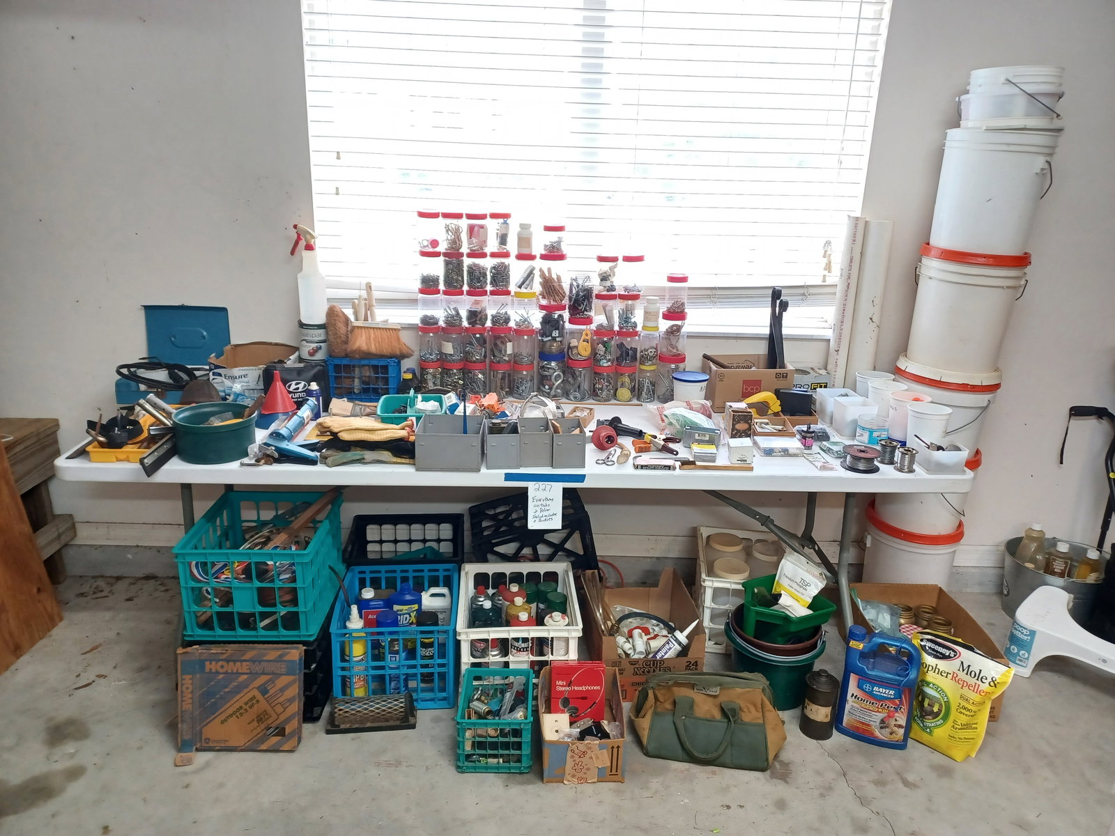 LARGE SHOP LOT/ Includes everything on table and below / everything shown inphotos: LARGE SHOP LOT/ Includes everything on table and below / everything shown inphotos