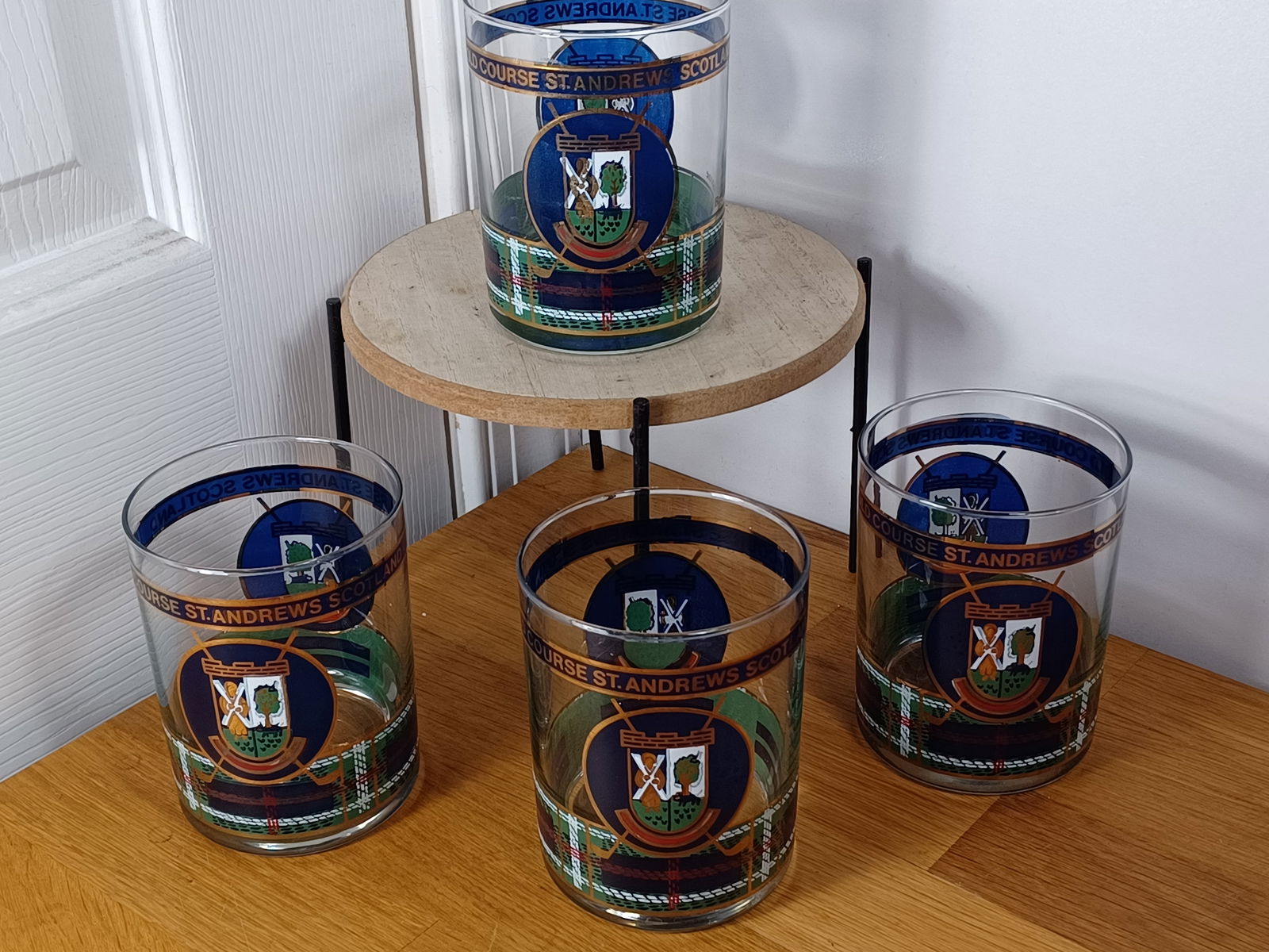 Vintage Set of St Andrews Golf Course Whiskey Glasses (1 of 5)