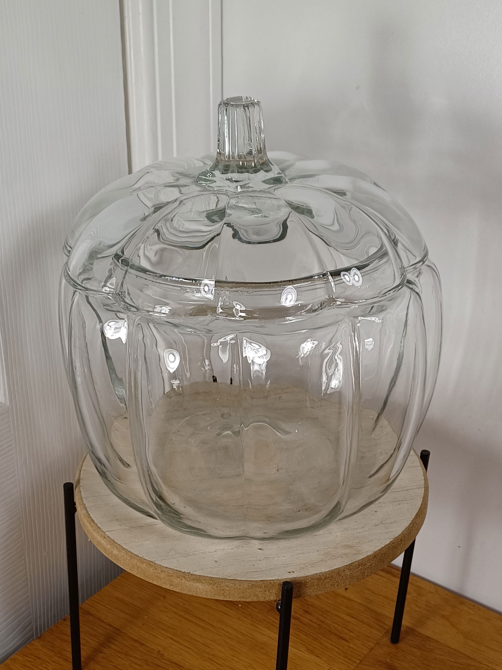 Pumpkin Shaped Glass Cookie Jar / Canister (1 of 6)