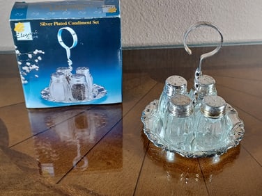 Silver Plated Shaker Set in original box