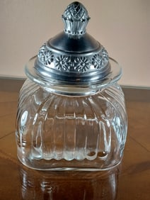 Contemporary Glass & Metal Canister