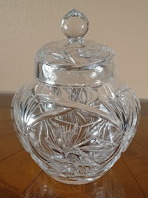 Vintage Cut Crystal Jar with Lid