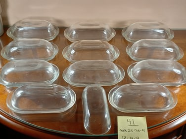 Lot of Mid Century Butter Dishes . Condition on a few see photos