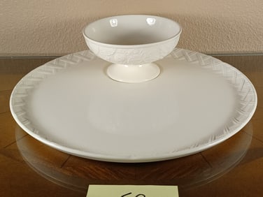 Beautiful Mikasa Serving Platter with Sauce Cup