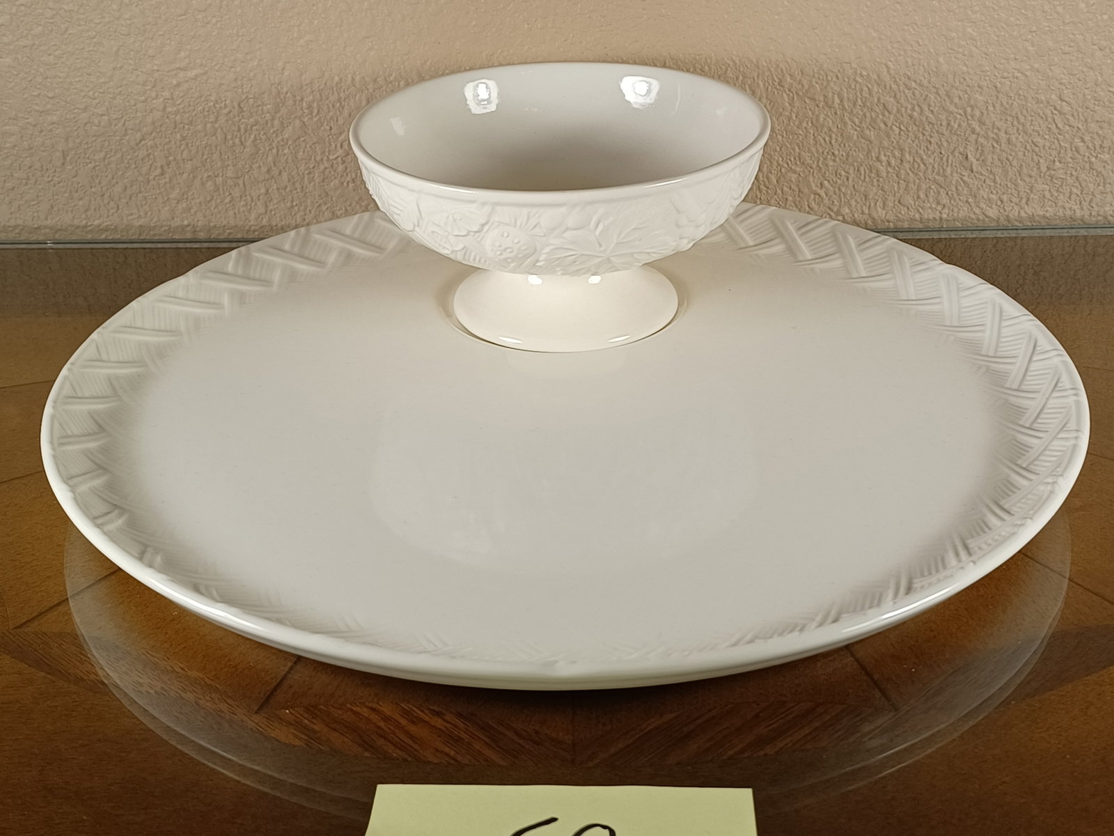 Beautiful Mikasa Serving Platter with Sauce Cup: Beautiful Mikasa Serving Platter with Sauce Cup