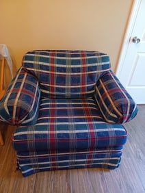 Plaid Pattern Dorchester Chair
