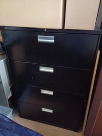 Black HON Lateral File Cabinet