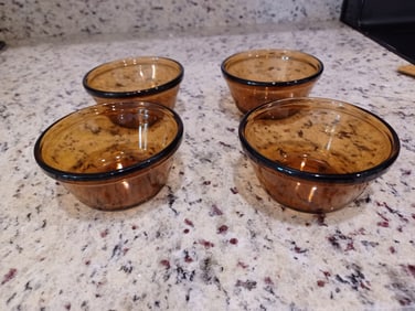 Vintage Anchor Hocking 4 oz Custard Bowls