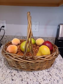 Vintage Large Basket with fruit