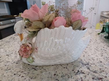 Vintage Swan Planter