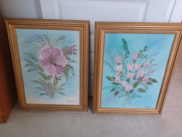 Nice Pair of Oil on Canvas Paintings / arist signed