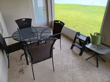 Lot of Patio Table, Chairs, side table etc