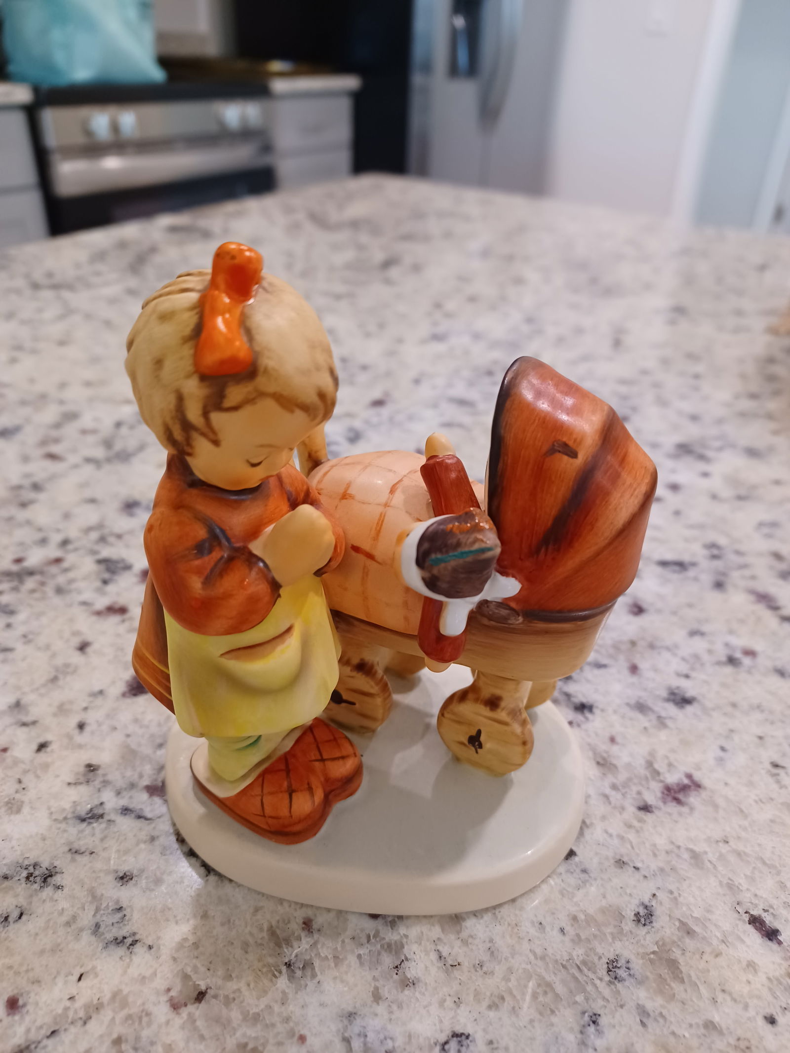 Hummel Figurine 1991 Girl with Stroller: Hummel Figurine 1991 Girl with Stroller