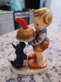 Hummel Figurine Girl with Birthday Cake & Dog