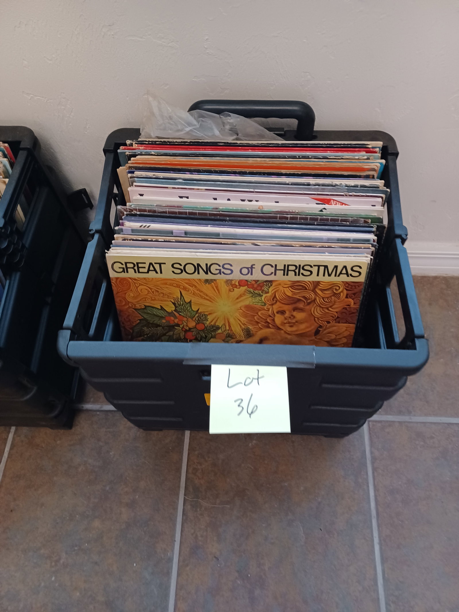 Large Lot of Vinyl Albums includes Bin/Cart: Large Lot of Vinyl Albums includes Bin/Cart