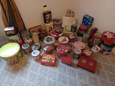Large Lot of Tin Boxes / some vintage to contemporary