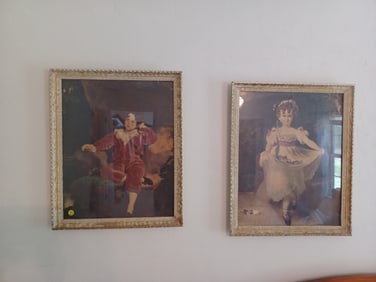 Vintage Framed Victorian Children Prints