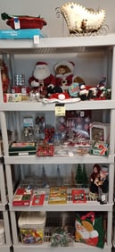 All contents of the shelves /Christmas Decorations