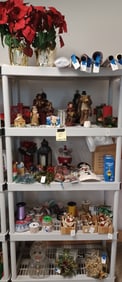 All contents of the shelves /Christmas Decorations