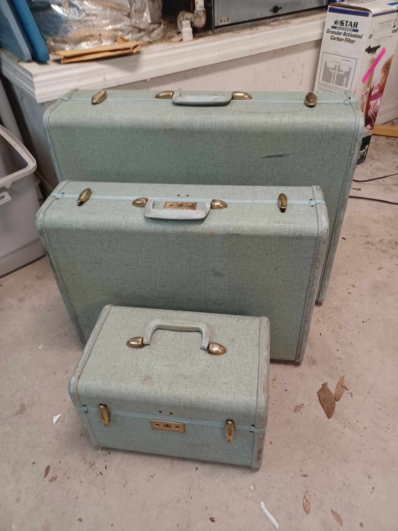 Vintage Mid Century Modern Samsonite Luggage Set: Vintage Mid Century Modern Samsonite Luggage Set