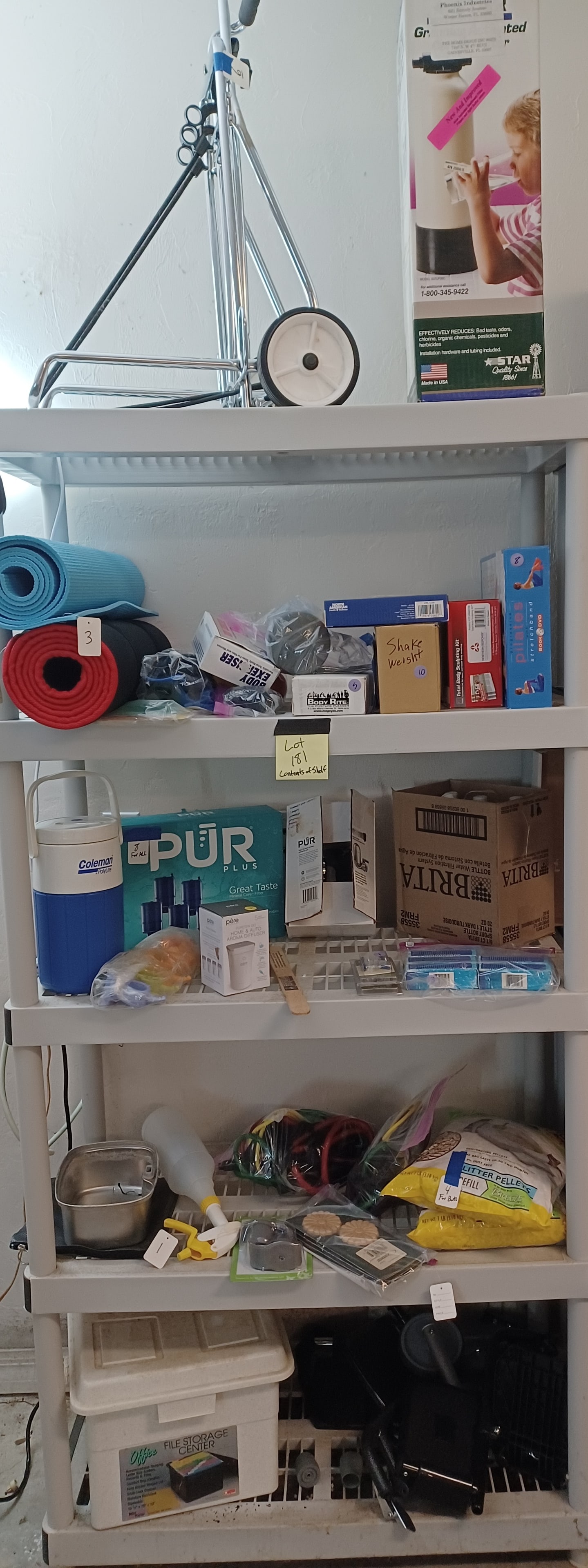 Entire Contents of Shelf/ Exercise Equipment, etc: Entire Contents of Shelf/ Exercise Equipment, etc
