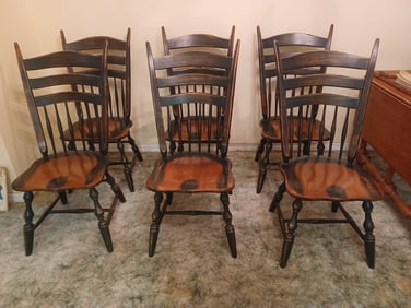 Set of 6 Virginia House Rustic Dining Chairs
