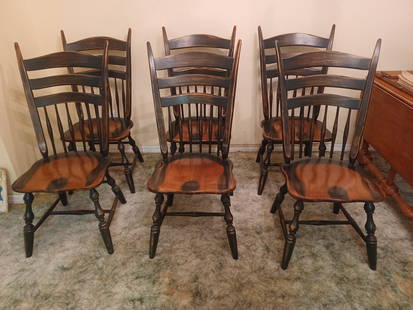 Set of 6 Virginia House Rustic Dining Chairs: Set of 6 Virginia House Rustic Dining Chairs