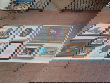 Large Artwork Lot / Inludes Slate Welcome Sign