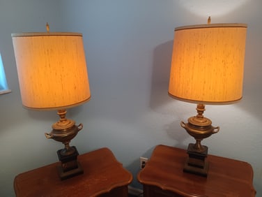 Vintage Pair of Brass lamps