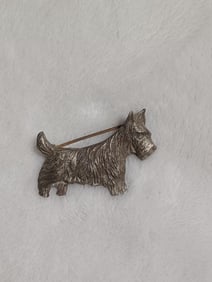 Vintage Sterling Scotty Dog Pin