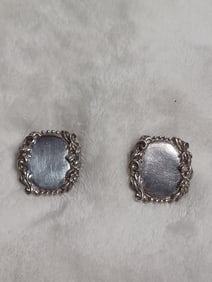 Andrea Bormat Signed Sterling Silver Clip Earrings