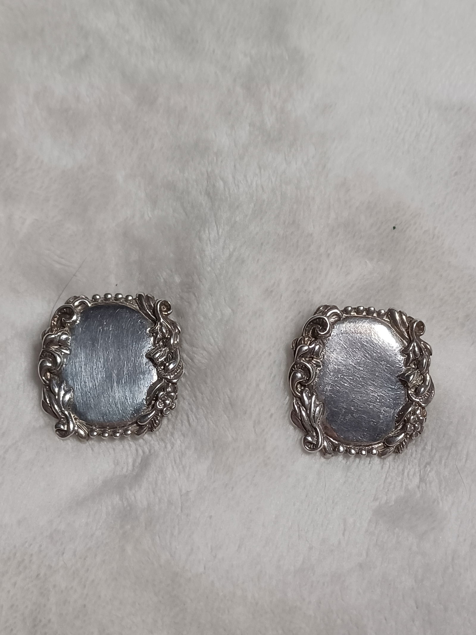 Andrea Bormat Signed Sterling Silver Clip Earrings (1 of 4)