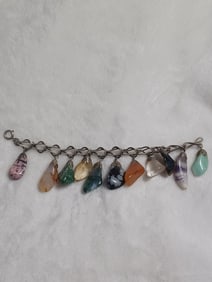 Sterling Bracelet with Polished Stones
