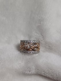 Sterling Bulky Band with CZ Stones