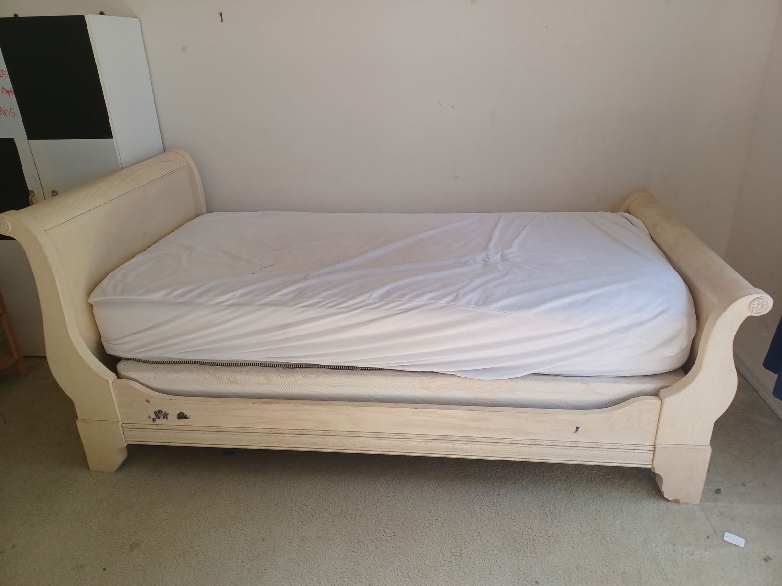Sleigh Bed / Mattress & Box Springs optional (1 of 7)