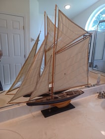 Detailed Wood Sail Ship Model