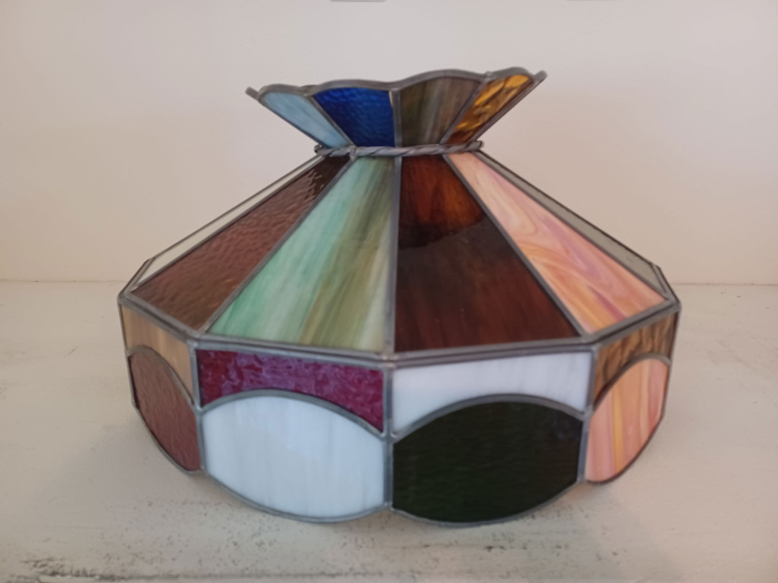 Vintage Slag Glass Hanging Lamp Shade (1 of 6)