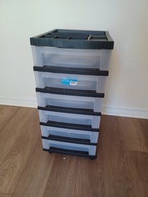 Cabinet with drawers on wheels