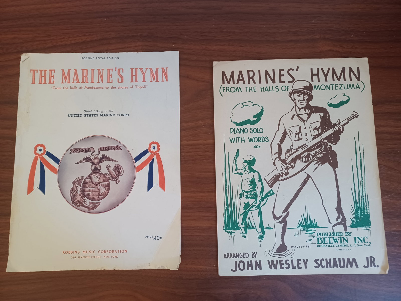 Lot of Marine's Hymn Music Sheets: Lot of Marine's Hymn Music Sheets