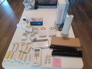 Lot of Simply Safe Home Saftey Items/ additional pieces as seen/ not tested