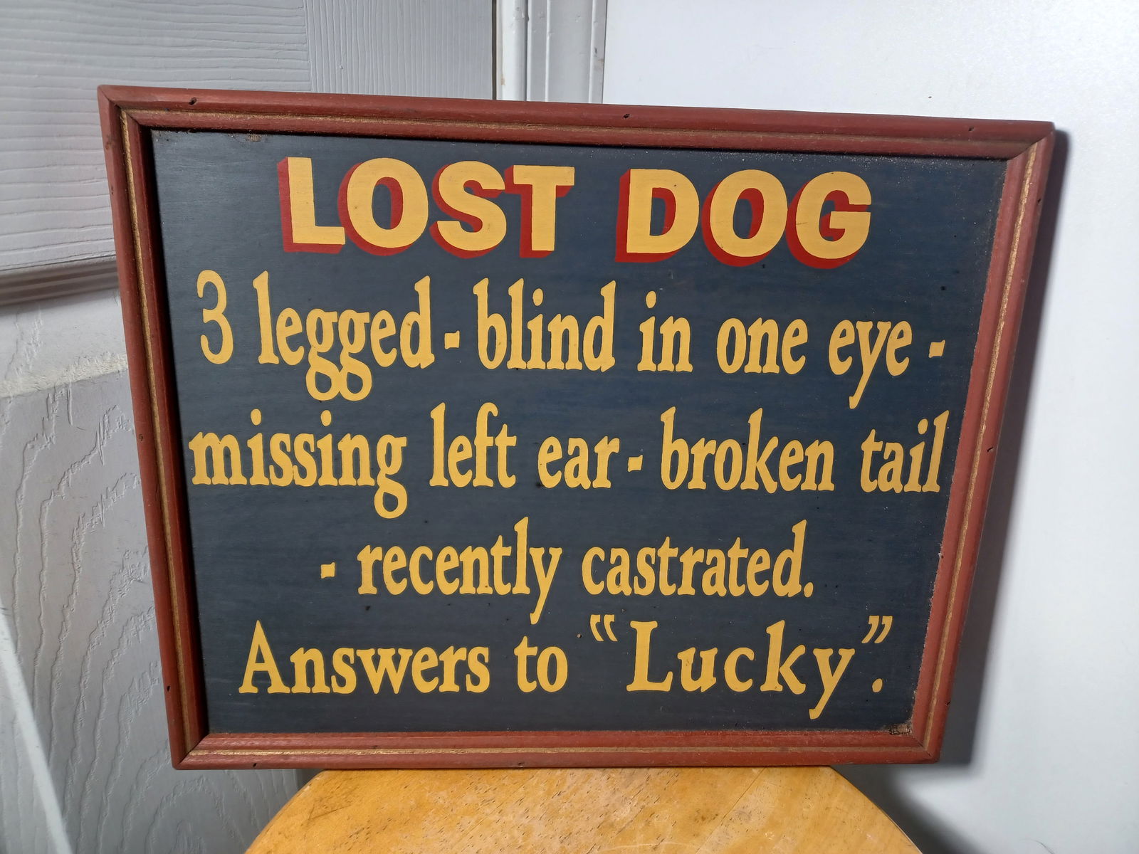 Wooden Lost Dog Sign (1 of 3)