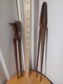 Vintage Lot of 2 Iron Pliers