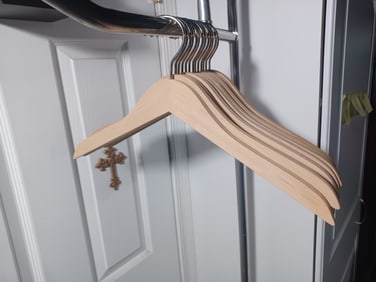 Lot of 13 Wooden hangers